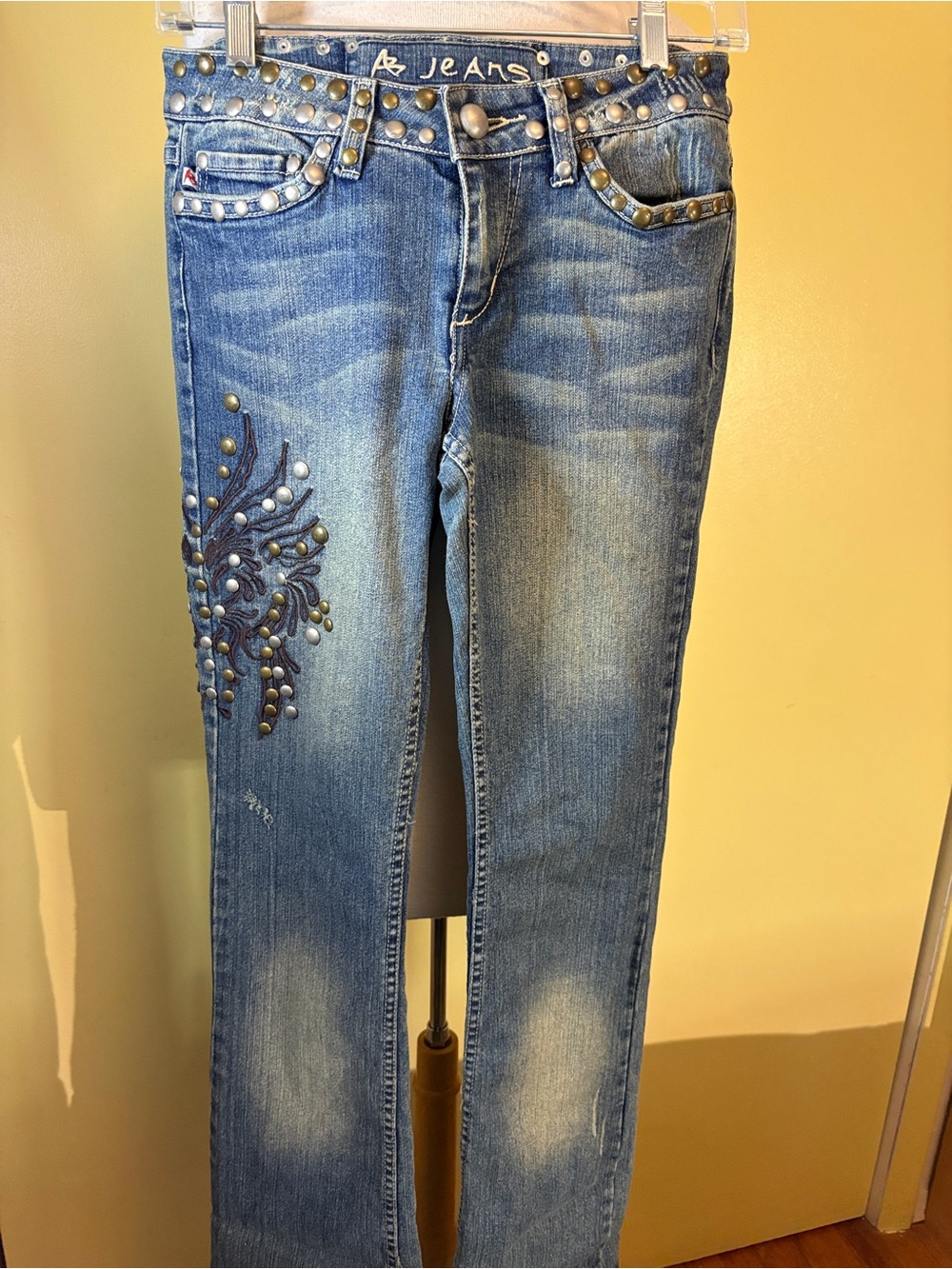 AB Straight Leg Denim with Stud Accents